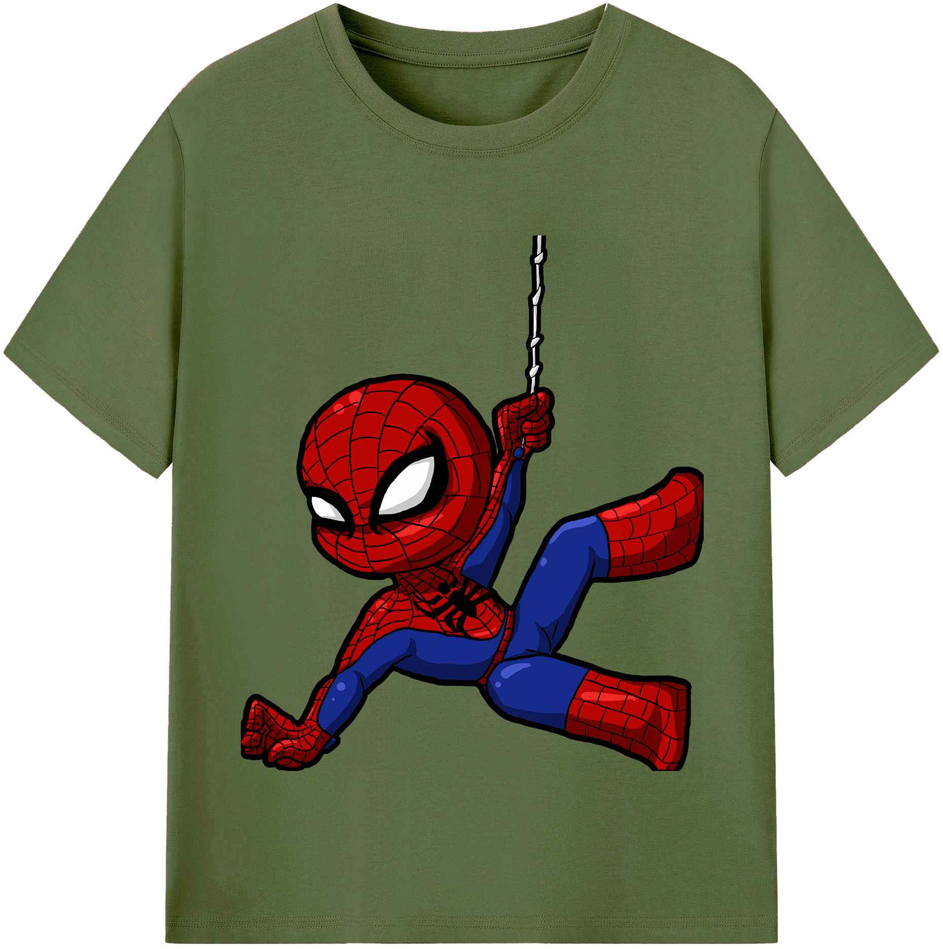 （画像用） Spider Man スパイダーマン 綿100％半袖Tシャツ（フロントプリント）